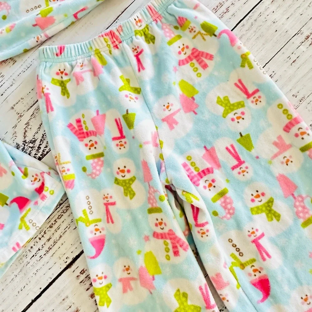Girls snowman pajama set! Size 8